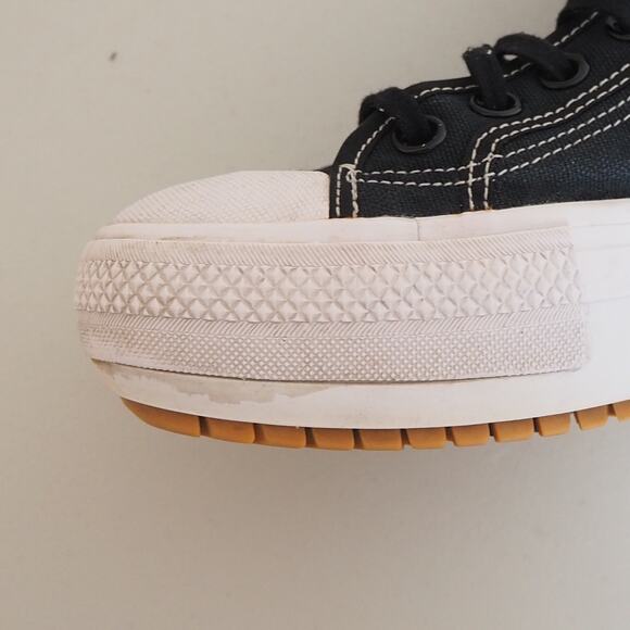 Adidas Nizza Trex Black and White Platform High Top Canvas Sneakers Women's 8.5 - Picture 9 of 11